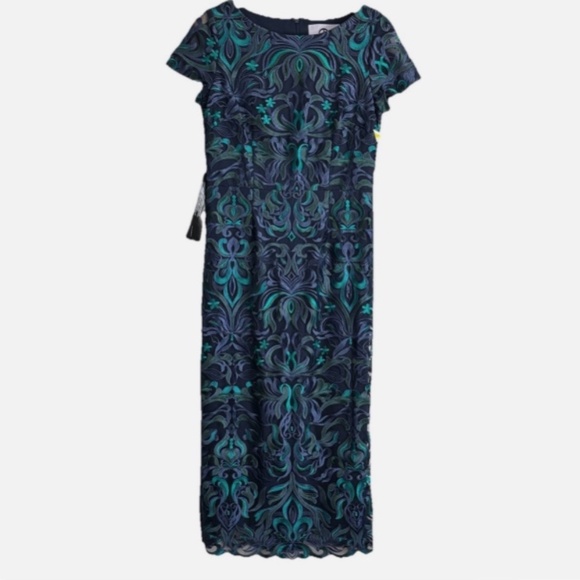 JS COLLECTIONS Woman Lace Midi Sheath Dress Size: 10 - Picture 1 of 7